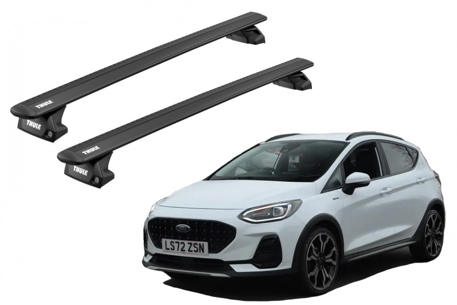 Barras THULE EVO WingBar para autos FORD Fiesta Active desde 2018-2020 negro