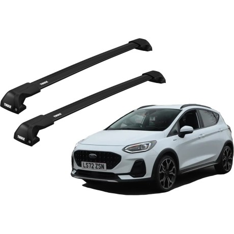Barras THULE EDGE Flush para autos FORD Fiesta Active desde 2018-2020 negro