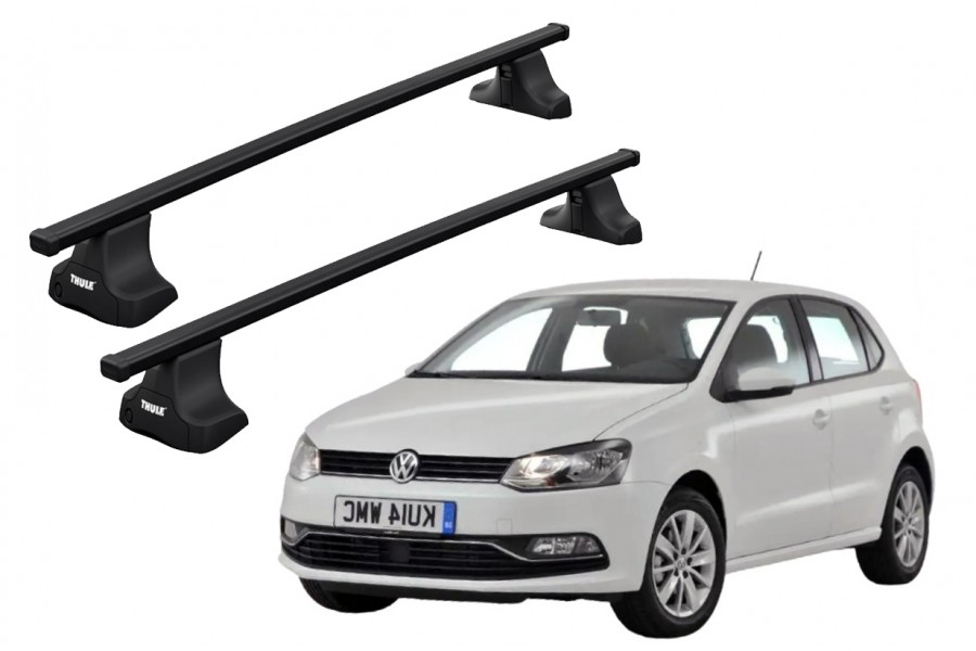 Barras THULE SquareBar para autos VOLKSWAGEN Polo 2009 a 2017