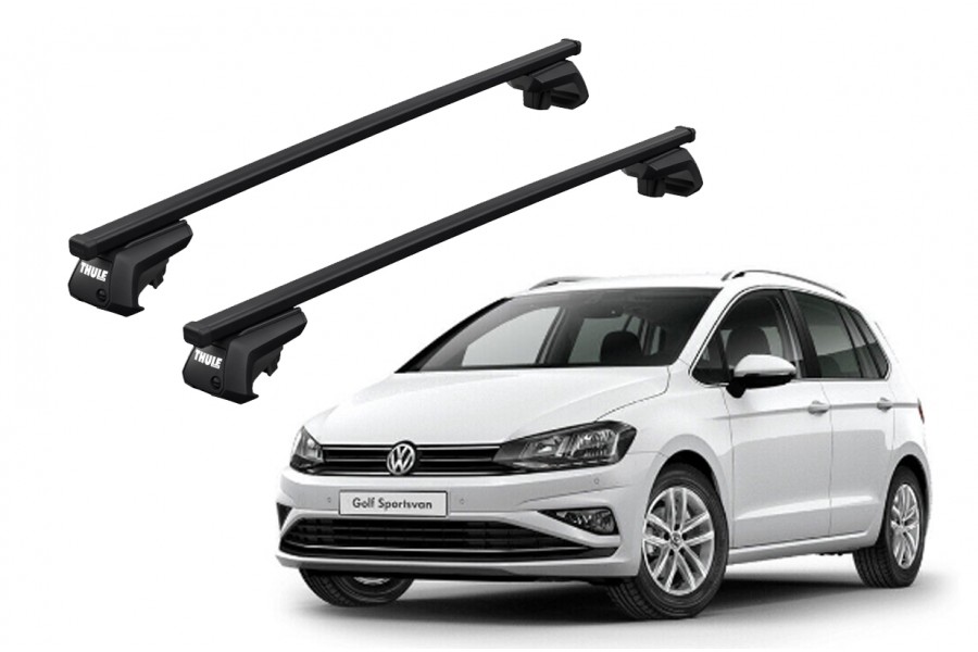 Barras THULE EVO SquareBar para autos VOLKSWAGEN Golf Sportsvan 2014 a 2020