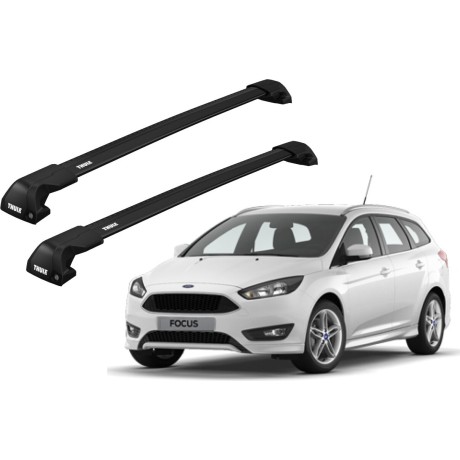 Barras THULE EDGE Flush para autos FORD Focus desde 2019-2022 negro