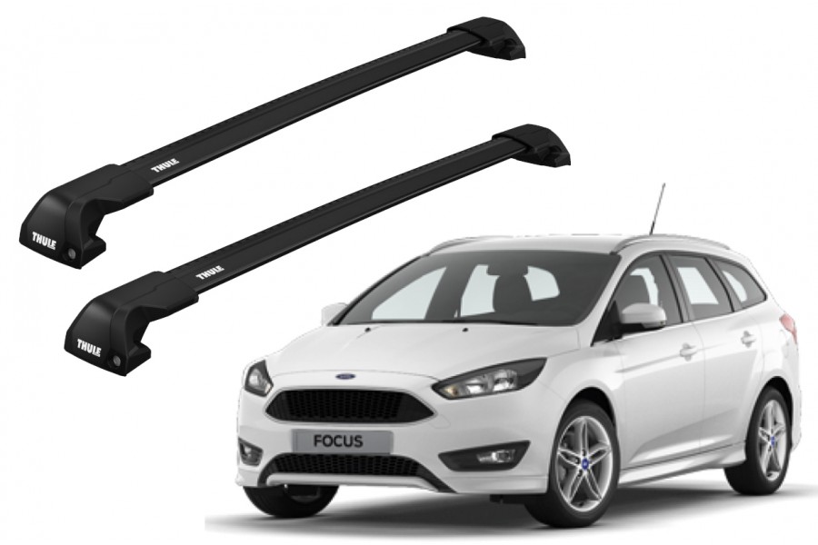 Barras THULE EDGE Flush para autos FORD Focus desde 2019-2022 negro