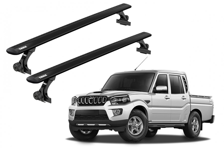 Barras THULE de canaletas para autos MAHINDRA Pickup desde 2008- 2023 negro