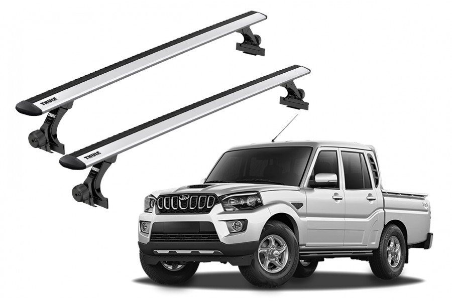 Barras THULE de canaletas para autos MAHINDRA Pickup desde 2008- 2023 negro