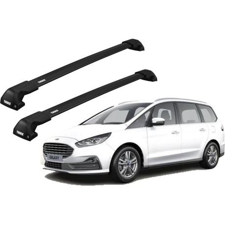 Barras THULE EDGE Flush para autos FORD Galaxy desde 2015-2023 negro