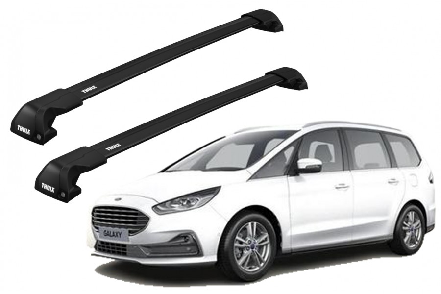 Barras THULE EDGE Flush para autos FORD Galaxy desde 2015-2023 negro