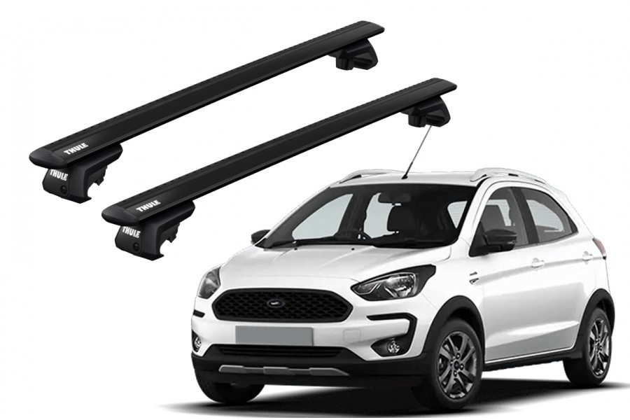 Barras THULE EVO WingBar para autos FORD Ka+ Active desde 2018-2021 negro