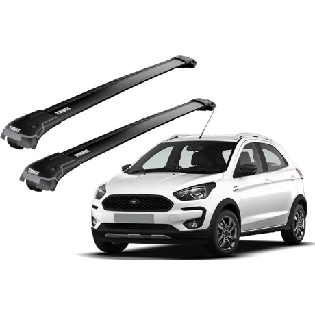 Barras THULE EDGE para autos FORD Ka+ Active desde 2018-2021 negro