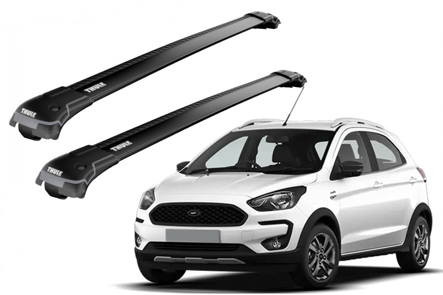 Barras THULE EDGE para autos FORD Ka+ Active desde 2018-2021 negro