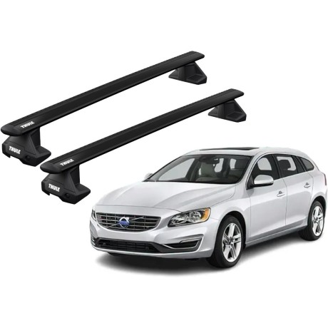 Barras THULE EVO WingBar para autos VOLVO V60 2010 a 2018 negro