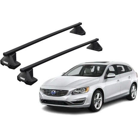 Barras THULE EVO SquareBar para autos VOLVO V60 2010 a 2018