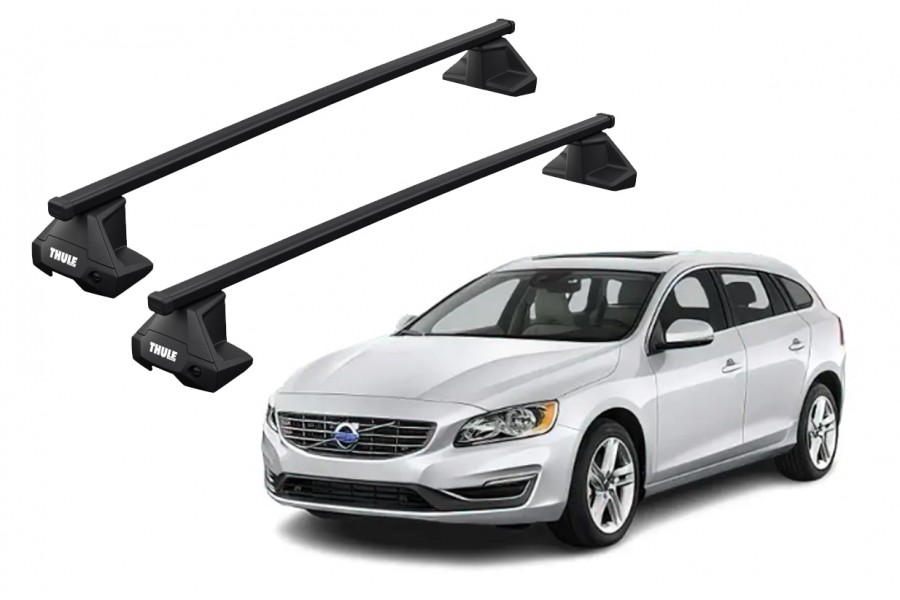 Barras THULE EVO SquareBar para autos VOLVO V60 2010 a 2018