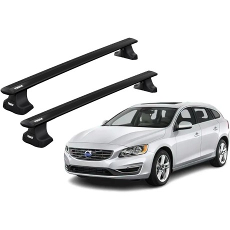 Barras THULE WingBar para autos VOLVO V60 2010 a 2018 negro