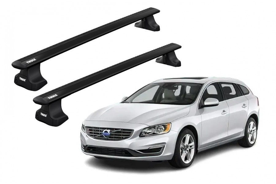 Barras THULE WingBar para autos VOLVO V60 2010 a 2018 negro