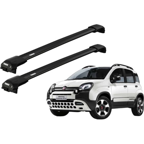 Barras THULE EDGE Flush para autos FIAT Panda Cross desde 2014 negro