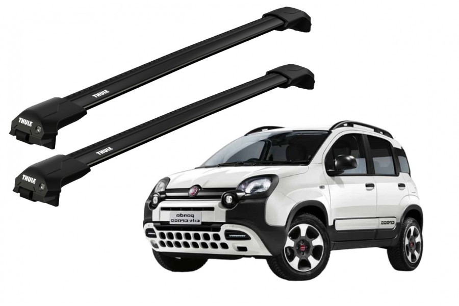 Barras THULE EDGE Flush para autos FIAT Panda Cross desde 2014 negro