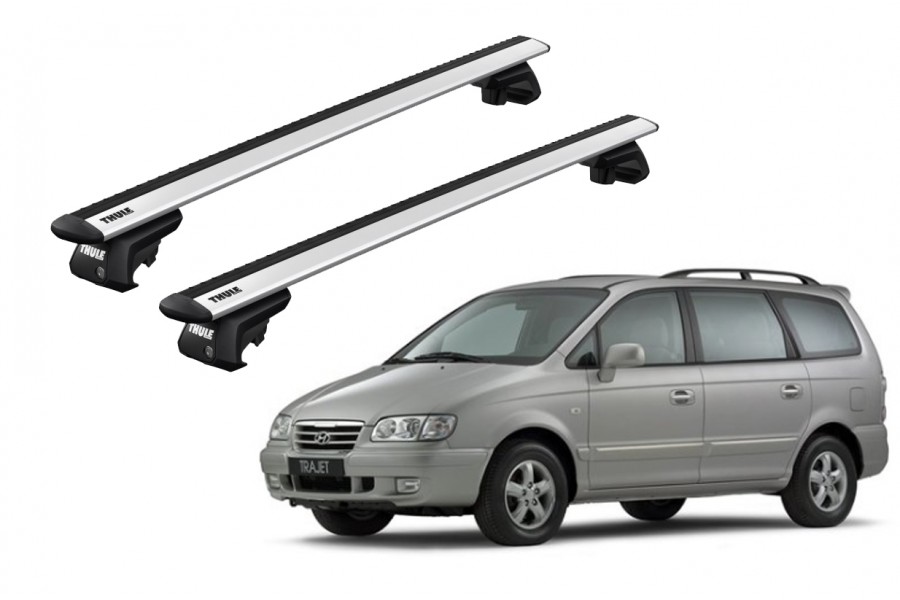 Barras THULE EVO WingBar para autos HYUNDAI Trajet 2000 a 2008