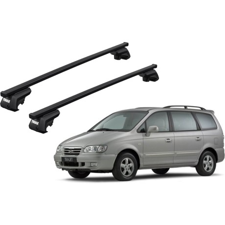 Barras THULE EVO SquareBar para autos HYUNDAI Trajet 2000 a 2008