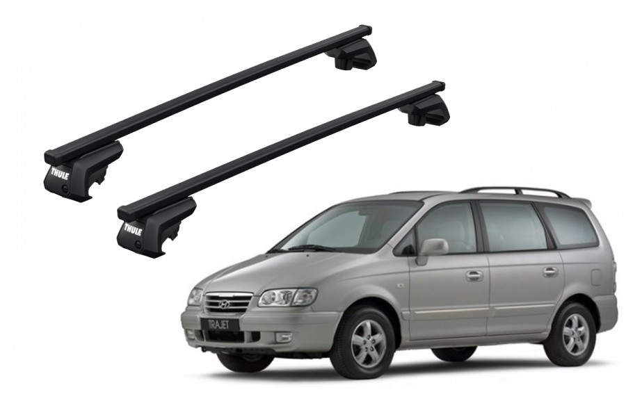 Barras THULE EVO SquareBar para autos HYUNDAI Trajet 2000 a 2008