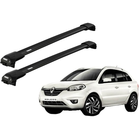 Barras THULE EDGE Flush para autos RENAULT Koleos 2008 a 2016 negro