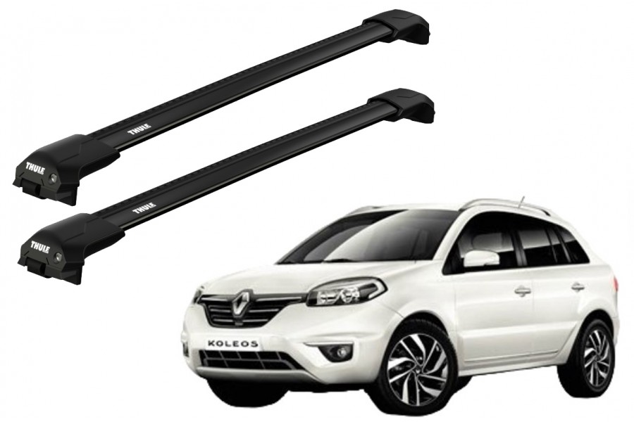 Barras THULE EDGE Flush para autos RENAULT Koleos 2008 a 2016 negro