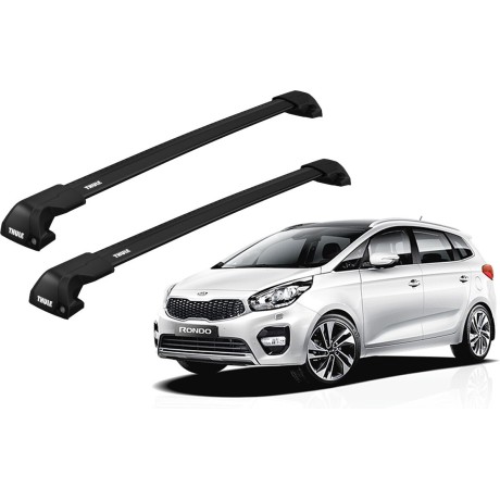 Barras THULE EDGE Flush para autos KIA Rondo desde 2013 negro