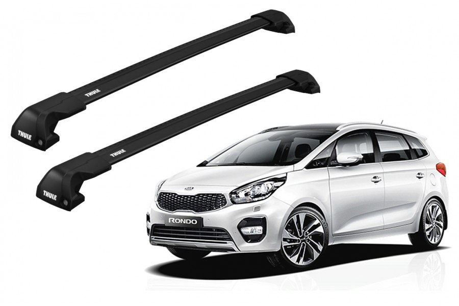 Barras THULE EDGE Flush para autos KIA Rondo desde 2013 negro