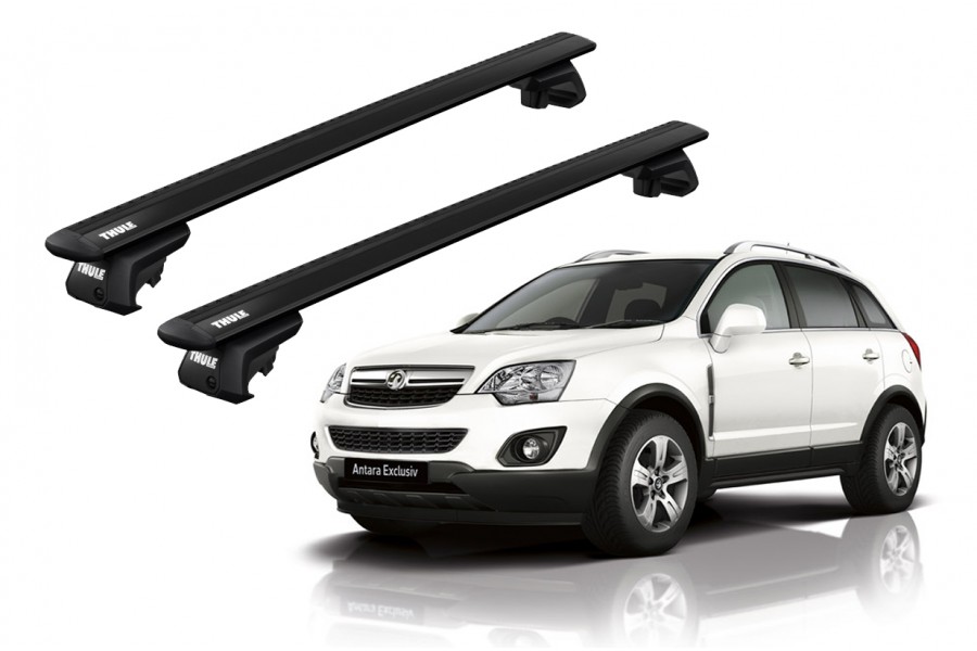 Barras THULE EVO WingBar para autos OPEL Antara desde 2007-2012 negro