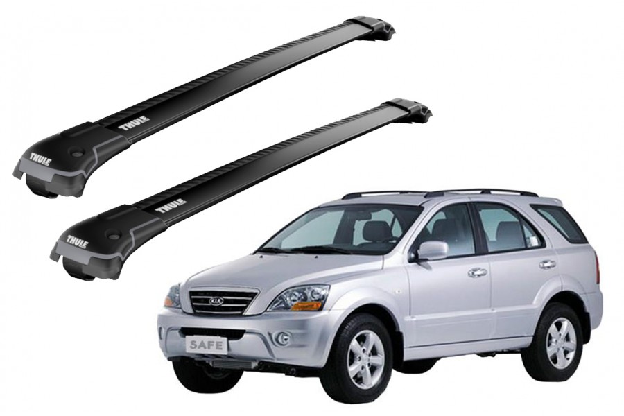 Barras THULE EDGE para autos KIA Sorento 2002 a 2009 negro