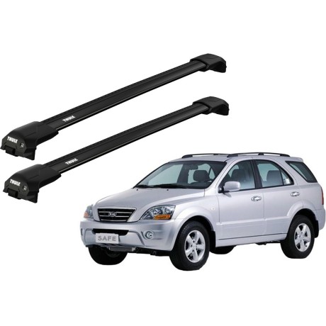 Barras THULE EDGE Flush para autos KIA Sorento 2002 a 2009 negro