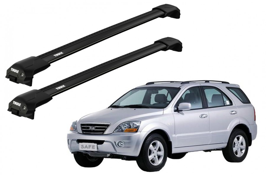 Barras THULE EDGE Flush para autos KIA Sorento 2002 a 2009 negro