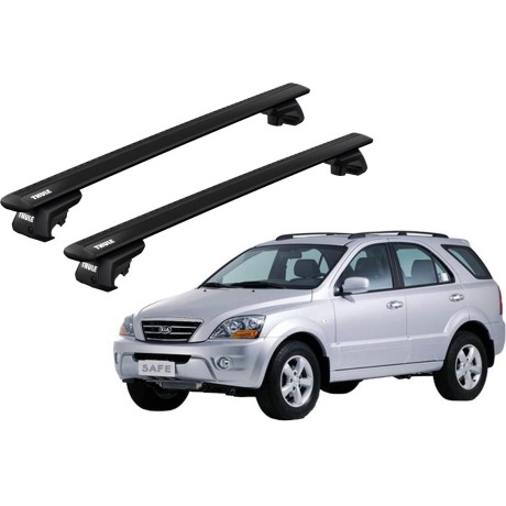 Barras THULE EVO WingBar para autos KIA Sorento 2002 a 2009 negro