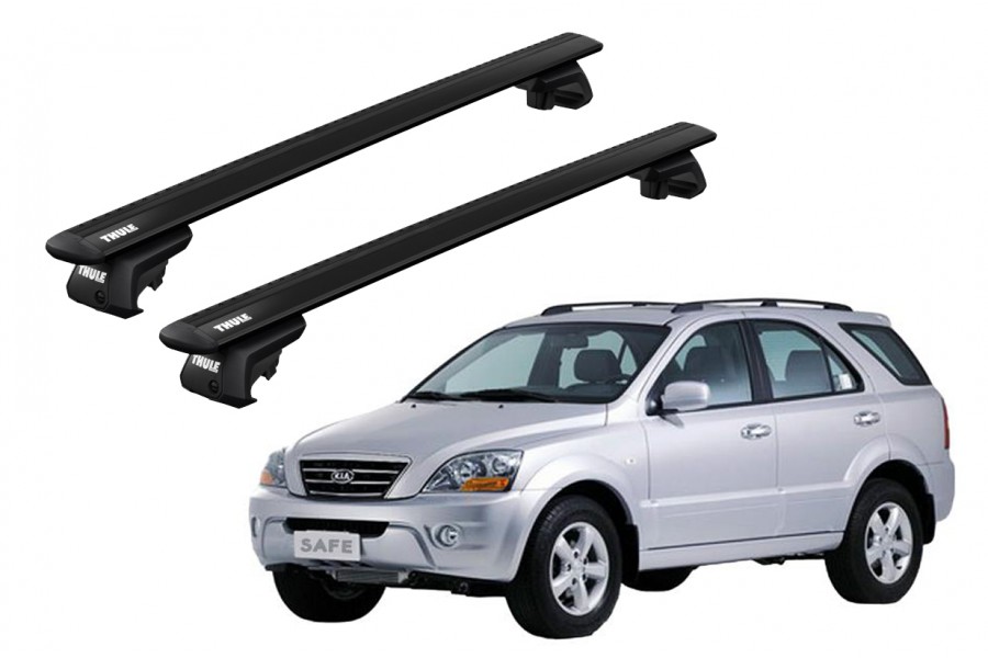 Barras THULE EVO WingBar para autos KIA Sorento 2002 a 2009 negro