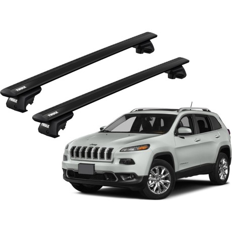 Barras THULE EVO WingBar para autos JEEP Cherokee Renegade 2005 a 2013 negro