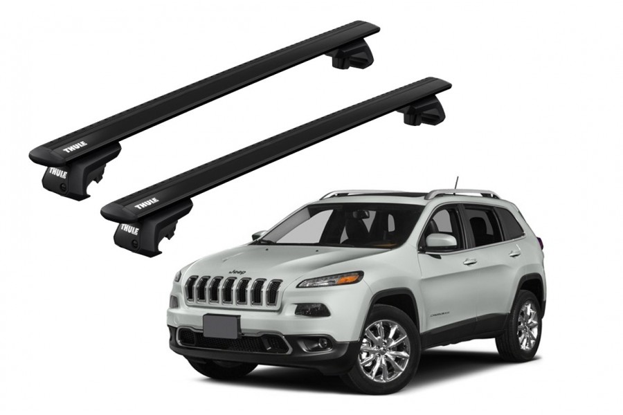 Barras THULE EVO WingBar para autos JEEP Cherokee Renegade 2005 a 2013 negro