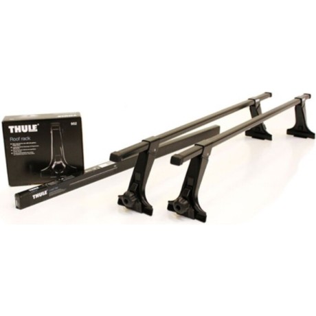 Barras THULE de canaletas para autos VOLKSWAGEN 1303 1972 a 1975 negro