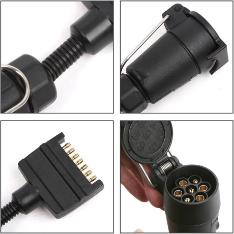 Adaptador enchufe macho plano 7 pines a enchufe hembra 7 pin DIN