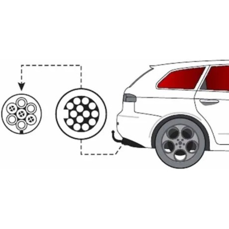 Adaptador 13 pin DIN a 7 pines ISO