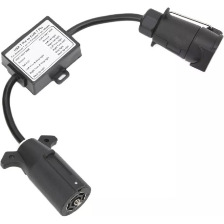 Conector Macho Americano 7 Pin a Hembra 7 Pin Europeo