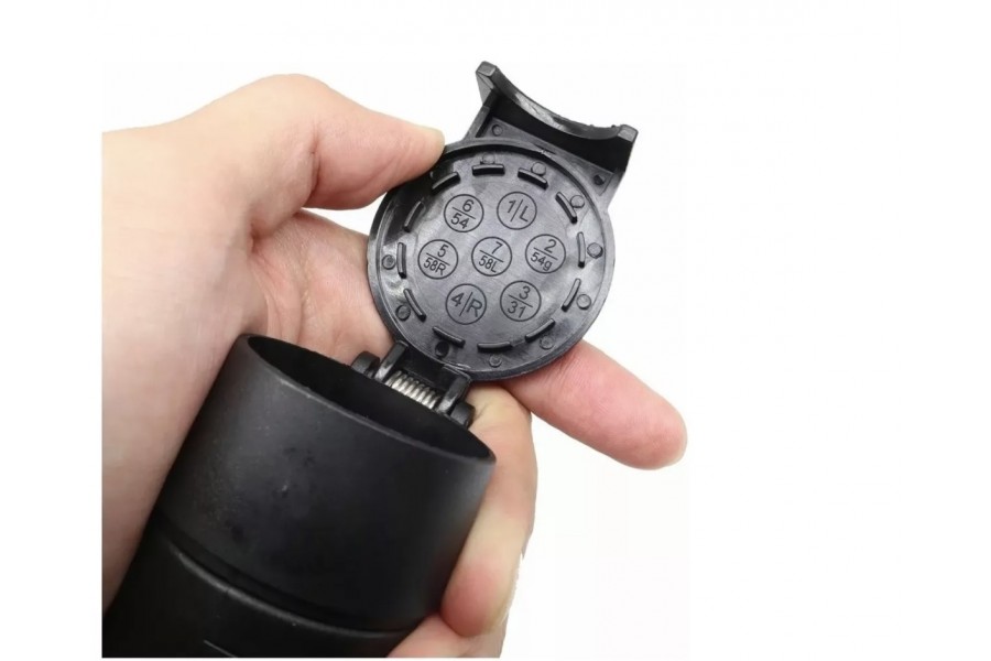 Conector Macho 7 Pin a Hembra 7 Pin Europeo