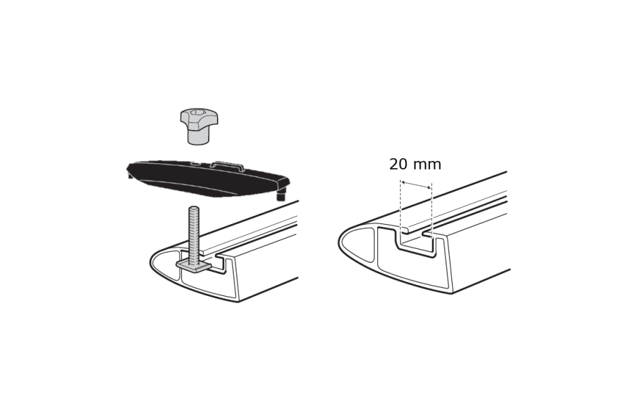 Thule T-Track Adapter Pacific / Touring