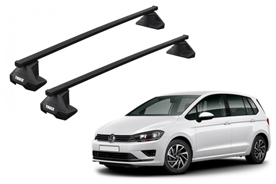 Barras THULE EVO SquareBar para autos VOLKSWAGEN Golf Sportsvan 2014 a 2020