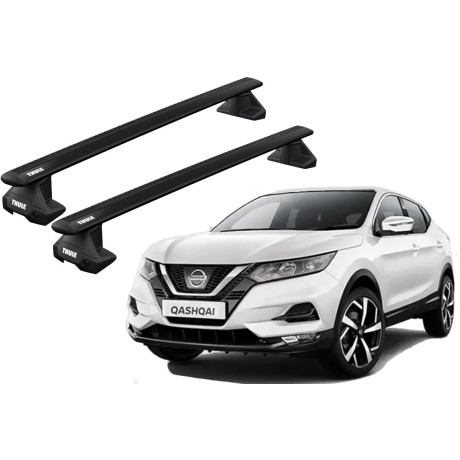 Barras THULE EVO WingBar para autos NISSAN Qashqai 2014 a 2022 negro