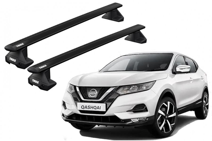 Barras THULE EVO WingBar para autos NISSAN Qashqai 2014 a 2022 negro