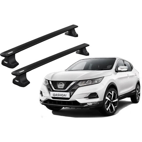 Barras THULE WingBar para autos NISSAN Qashqai 2014 a 2022 negro