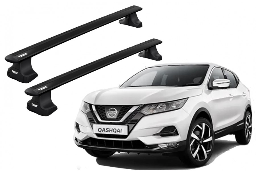Barras THULE WingBar para autos NISSAN Qashqai 2014 a 2022 negro