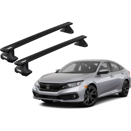 Barras THULE EVO WingBar para autos HONDA Civic desde 2016 negro