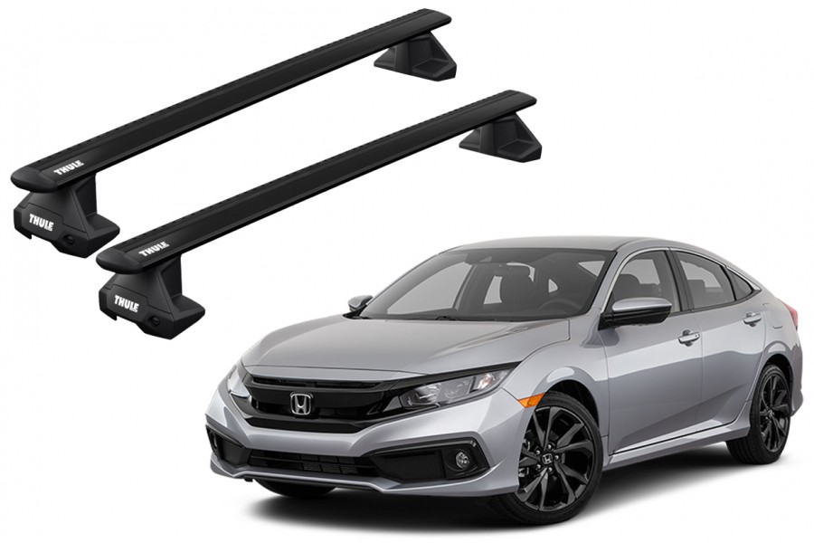 Barras THULE EVO WingBar para autos HONDA Civic desde 2016 negro