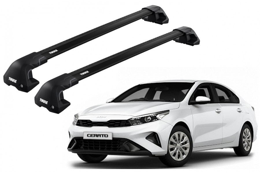 Barras THULE EDGE Flush para autos KIA Cerato desde 2019 - 2024 negro
