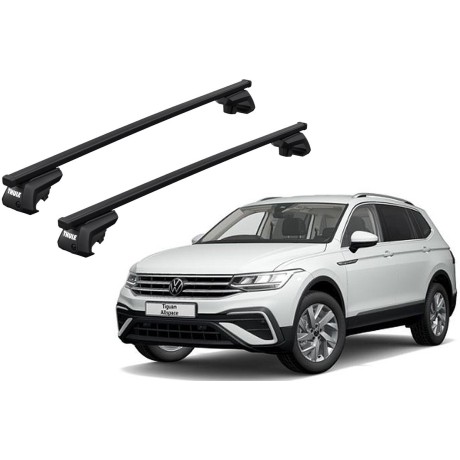 Barras THULE EVO SquareBar para autos VOLKSWAGEN Tiguan Allspace desde 2017-2021